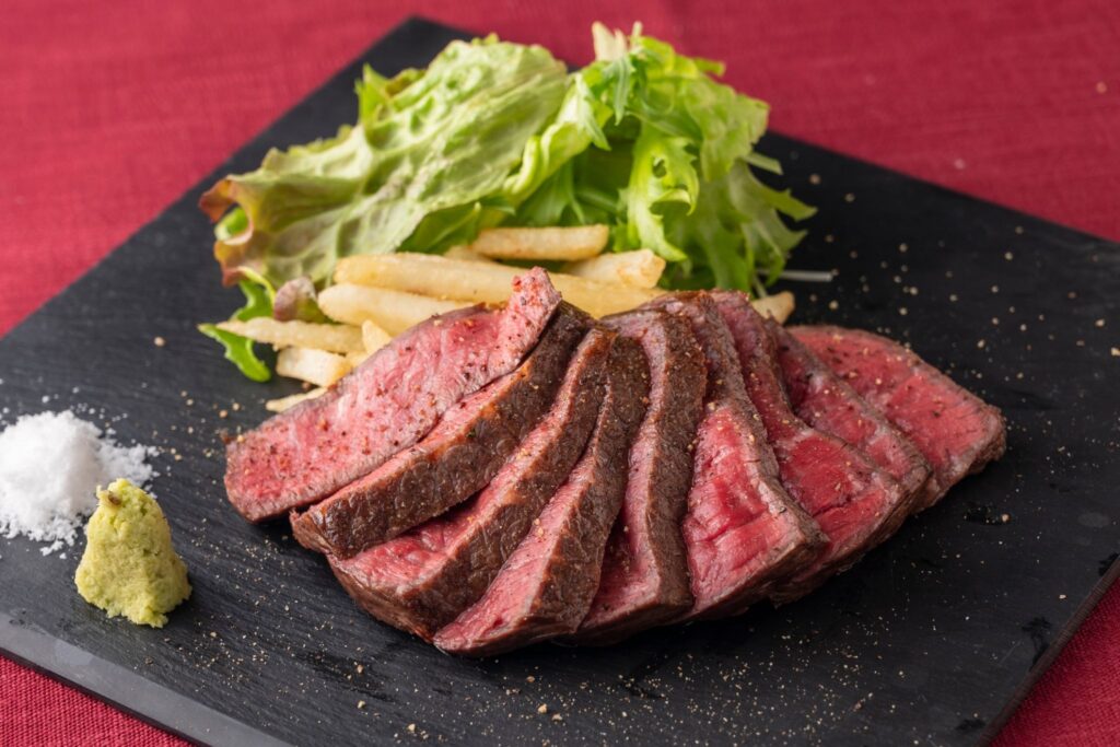 レアステーキ
